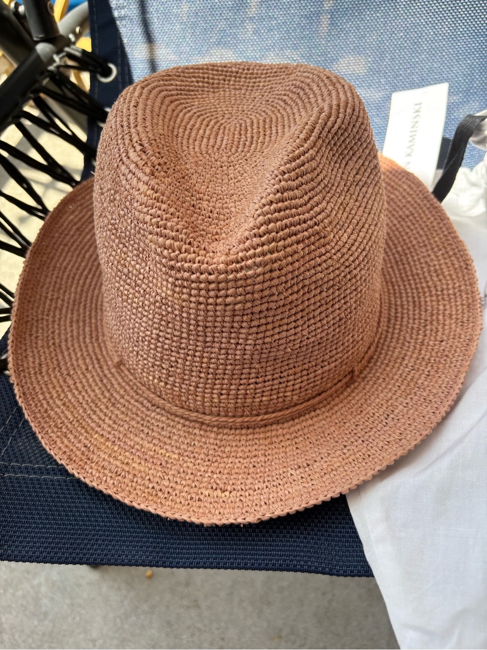 HELEN KAMINSKI FAI FOLDABLE FEDORA HAT IN RAFFIA NWT